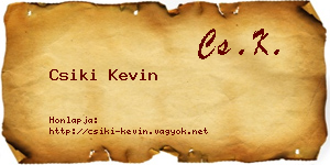 Csiki Kevin névjegykártya