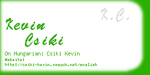 kevin csiki business card